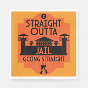 Out Of Jail Prison Release Gift Two-Tone Coffee Mu Napkins