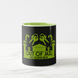 Out Of Jail Prison Release Gift Two-Tone Coffee Mug