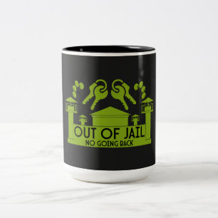 Out Of Jail Prison Release Gift Two-Tone Coffee Mug