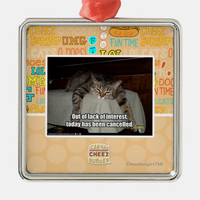 Out of lack of interest metal ornament (Front)