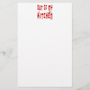 Out of My Kitchen Snappy Cooking Saying Stationery