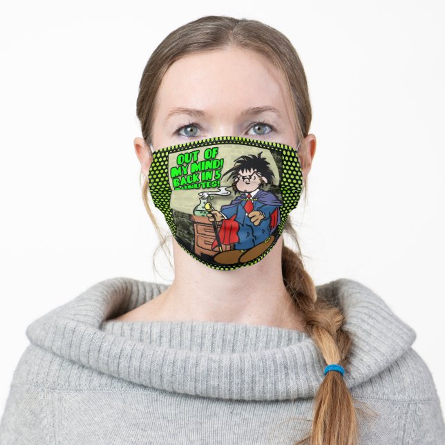 Out Of My Mind Adult Cloth Face Mask (Worn)