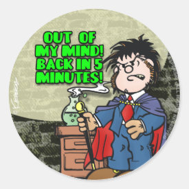 Out Of My Mind Classic Round Sticker