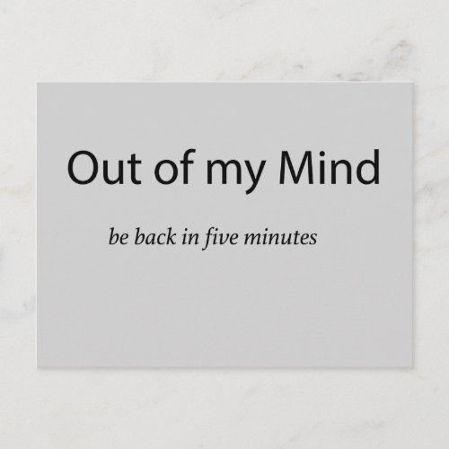 Out of my Mind Postcard