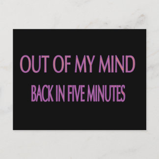 OUT OF MY MIND POSTCARD