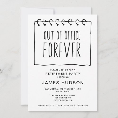 Out Of Office Forever Retirement Party