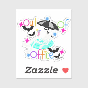 Out Of Office Relaxing Skeleton Sticker