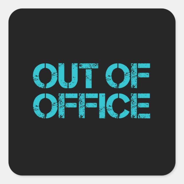 Out of office square sticker (Front)