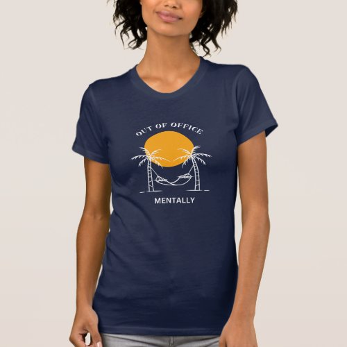 Out Of Office T_Shirt Palm Tree Beach T_Shirt