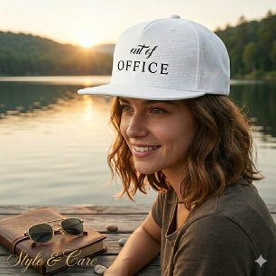 Out of Office Vacation Style 5 Panel Classic Snap Back Hat