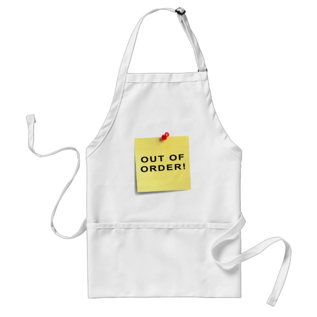 Out Of Order! Adult Apron (Front)