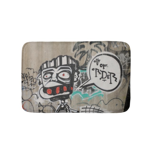 Out Of Order Graffiti Bathroom Mat (Front)