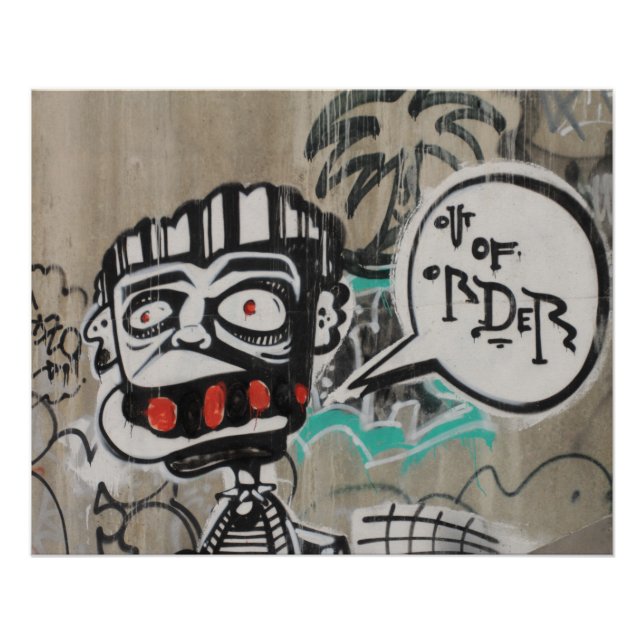 Out Of Order Graffiti Poster (Front)
