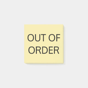 OUT OF ORDER POST-IT NOTES