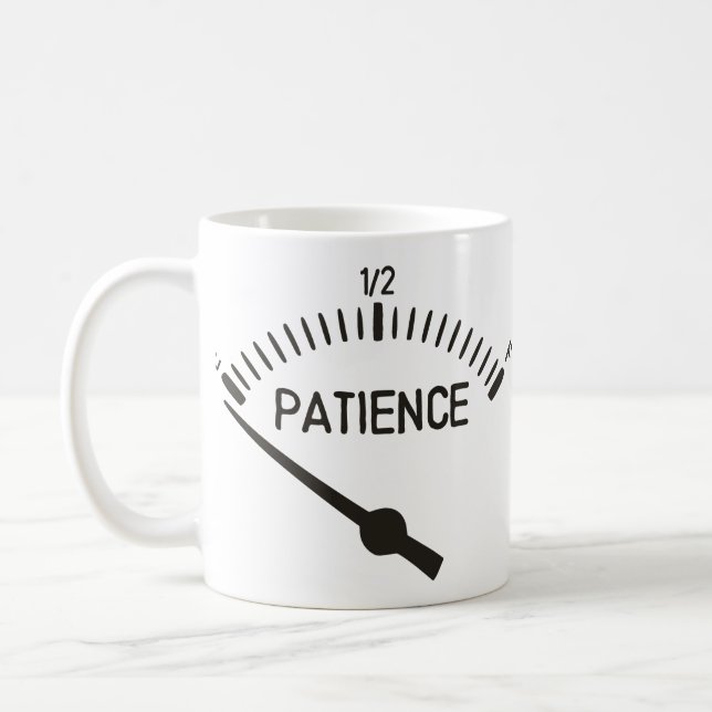 Out of Patience Gas Gauge Coffee Mug (Left)