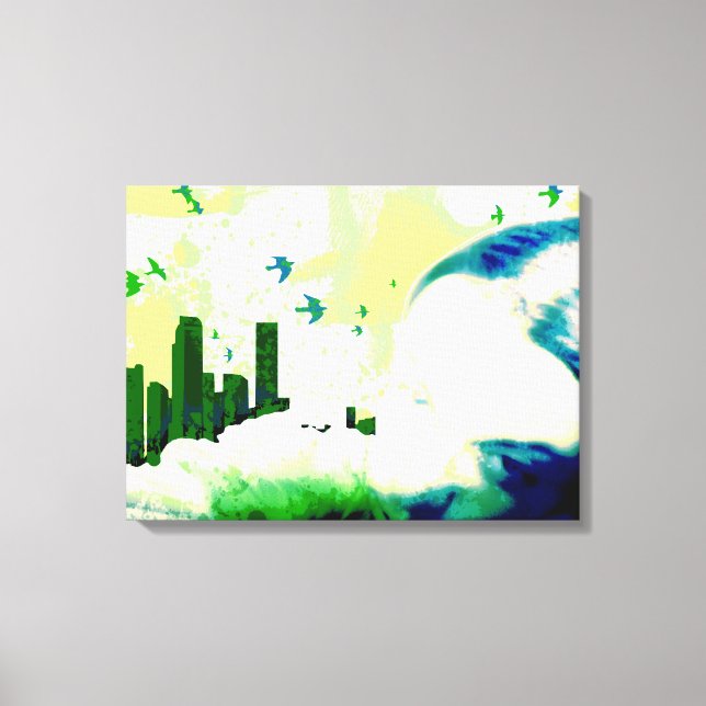 out of range. canvas print (Front)