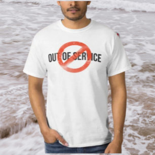 Out Of Service   Red Strike Warning Tee