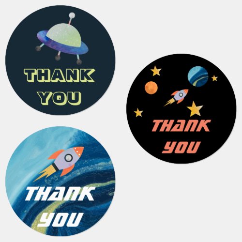 Out of SpaceAlien Thank you stickers