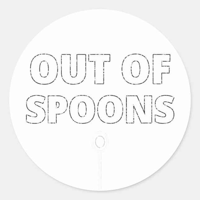 Out of Spoons ND Sticker (Front)
