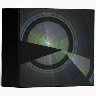 Out of Step Black and Green Geometric 3 Ring Binder