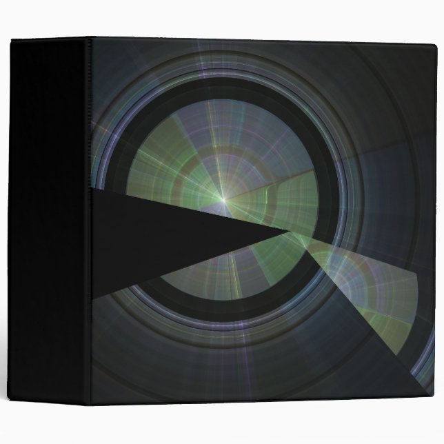 Out of Step Black and Green Geometric 3 Ring Binder (Front/Spine)