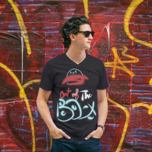 Out of The Box Handwritten Typography Drawing T_Shirt