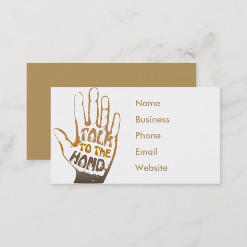 Out_of_the_Box Professional Talk To The Hand Business Card