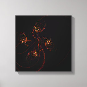 Out of the Dark Abstract Art Black and White Canvas Print