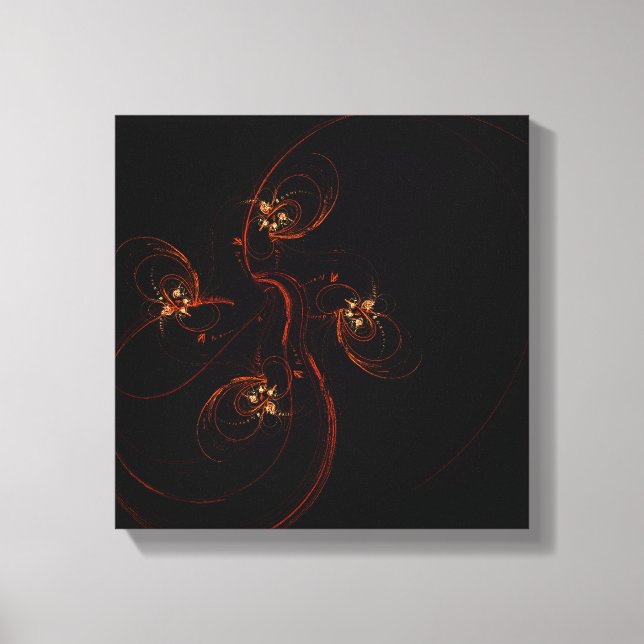 Out of the Dark Modern Minimalistic Abstract Art Canvas Print (Front)