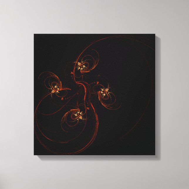 Out of the Dark Modern Minimalistic Abstract Art Canvas Print (Front)