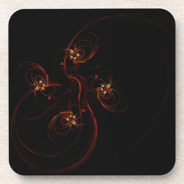 Out of the Dark Modern Minimalistic Abstract Art Drink Coaster (Front)