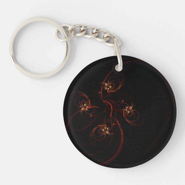 Out of the Dark Modern Minimalistic Abstract Art Keychain (Front)