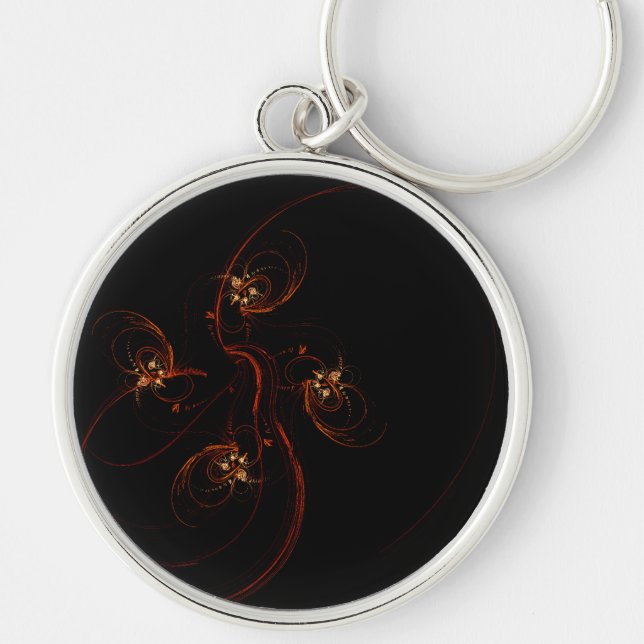 Out of the Dark Modern Minimalistic Abstract Art Keychain (Front)