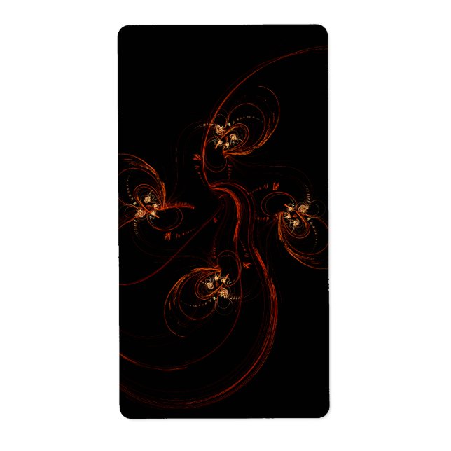 Out of the Dark Modern Minimalistic Abstract Art Label (Front)