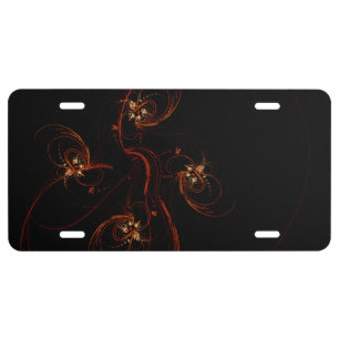 Out of the Dark Modern Minimalistic Abstract Art License Plate