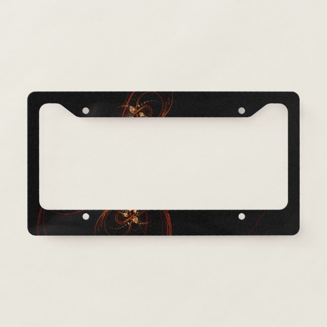 Out of the Dark Modern Minimalistic Abstract Art License Plate Frame (Front)