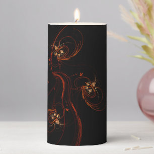 Out of the Dark Modern Minimalistic Abstract Art Pillar Candle