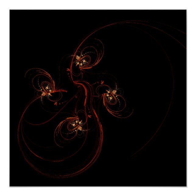 Out of the Dark Modern Minimalistic Abstract Art Poster (Front)