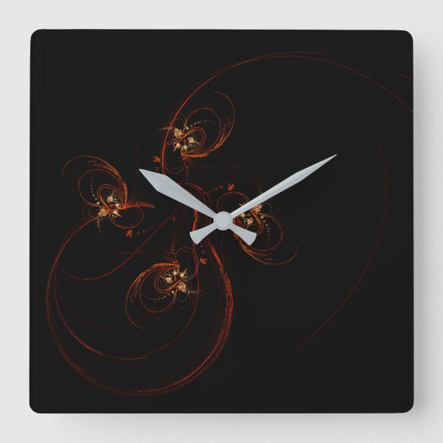 Out of the Dark Modern Minimalistic Abstract Art Square Wall Clock (Front)
