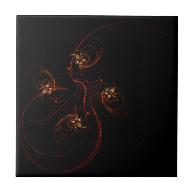 Out of the Dark Modern Minimalistic Abstract Art Tile (Front)