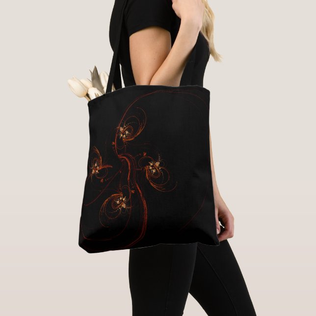 Out of the Dark Modern Minimalistic Abstract Art Tote Bag (Close Up)