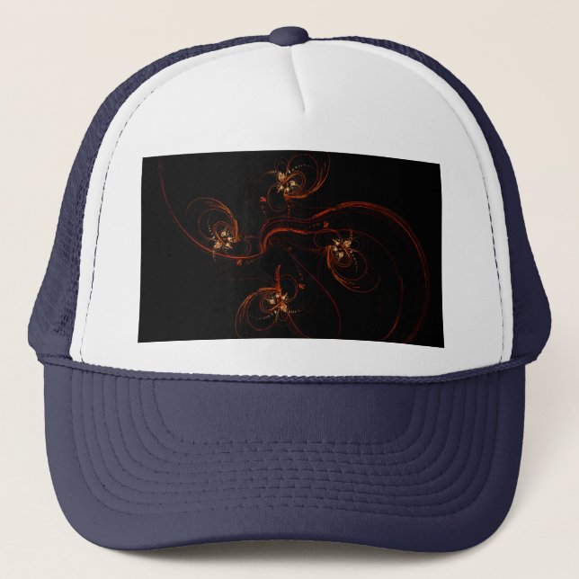 Out of the Dark Modern Minimalistic Abstract Art Trucker Hat (Front)
