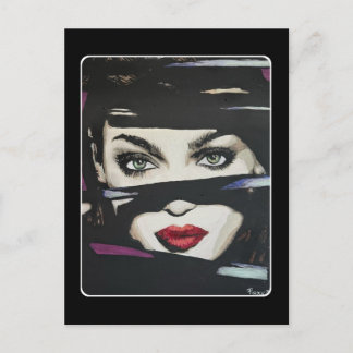 'Out of the Dark' Painting on a Postcard
