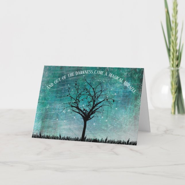 Out of the Darkness Came a Magical Miracle Thank You Card (Front)