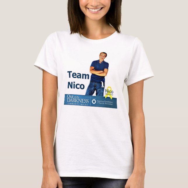 Out of the Darkness Walk Team  Shirt Example 1 (Front)