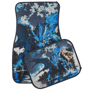 Out of the Depths-Dragon Artwork Car Floor Mat
