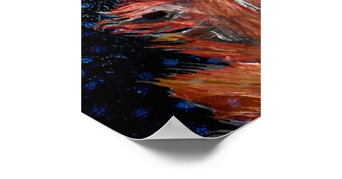 Out of the Flames: Phoenix Rising Print-Poster Poster | Zazzle