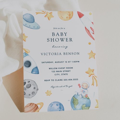 Out of this World Baby Shower invitation