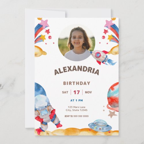 OUT OF THIS WORLD BIRTHDAY INVITATION