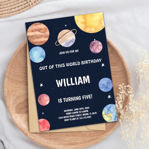 Out of this world birthday Invitations